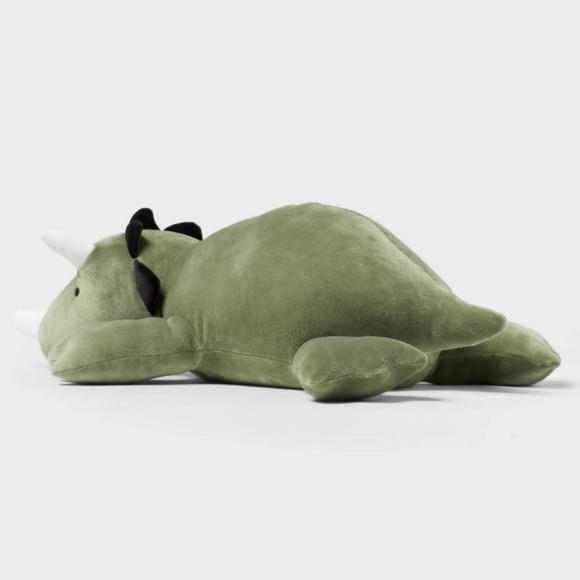 Green Dinosaur Weighted Plush Throw Pillow - Pillowfort - Picture 4 of 9